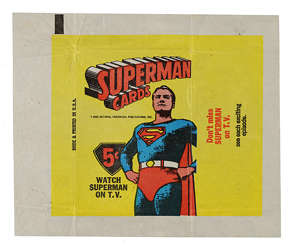 1966 Topps Superman Complete Set (66) Plus Wrapper