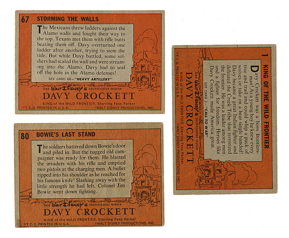 1956 Topps "Davy Crockett" Orange Back Complete Set Pair (2 Sets, 160 Cards)