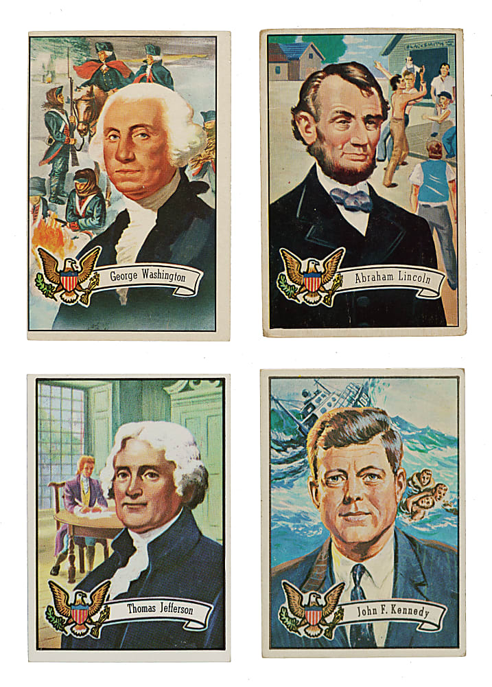 1952 to 1972 Topps and Bowman "U.S. Presidents" Collection (269) Including Near-Complete Set
