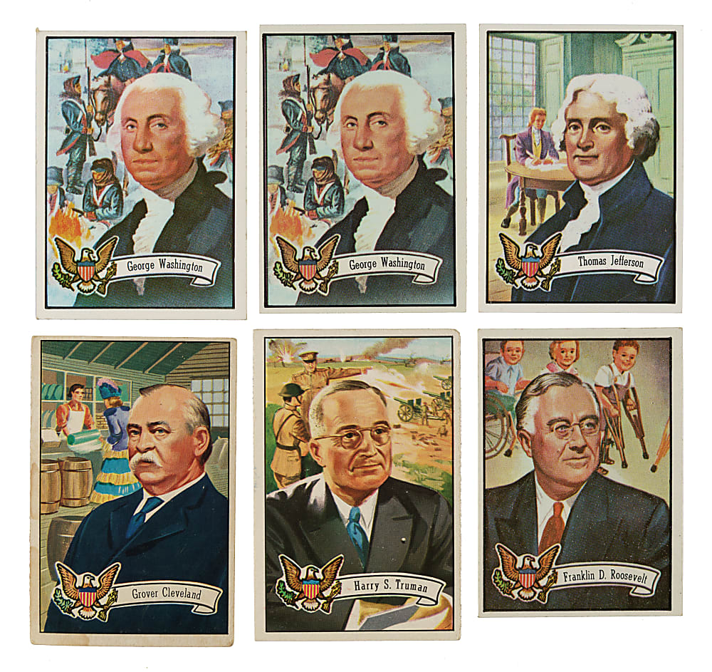 1952 to 1972 Topps and Bowman "U.S. Presidents" Collection (269) Including Near-Complete Set