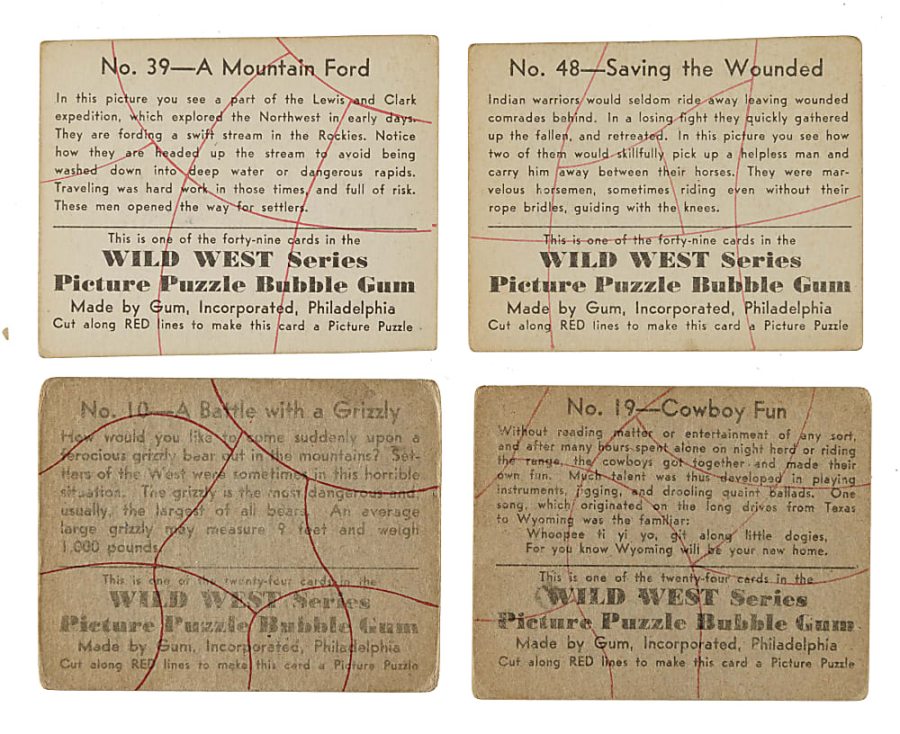 1937 R172 Gum, Inc. "Wild West" Complete Set Pair (2 Sets, 96 Cards)