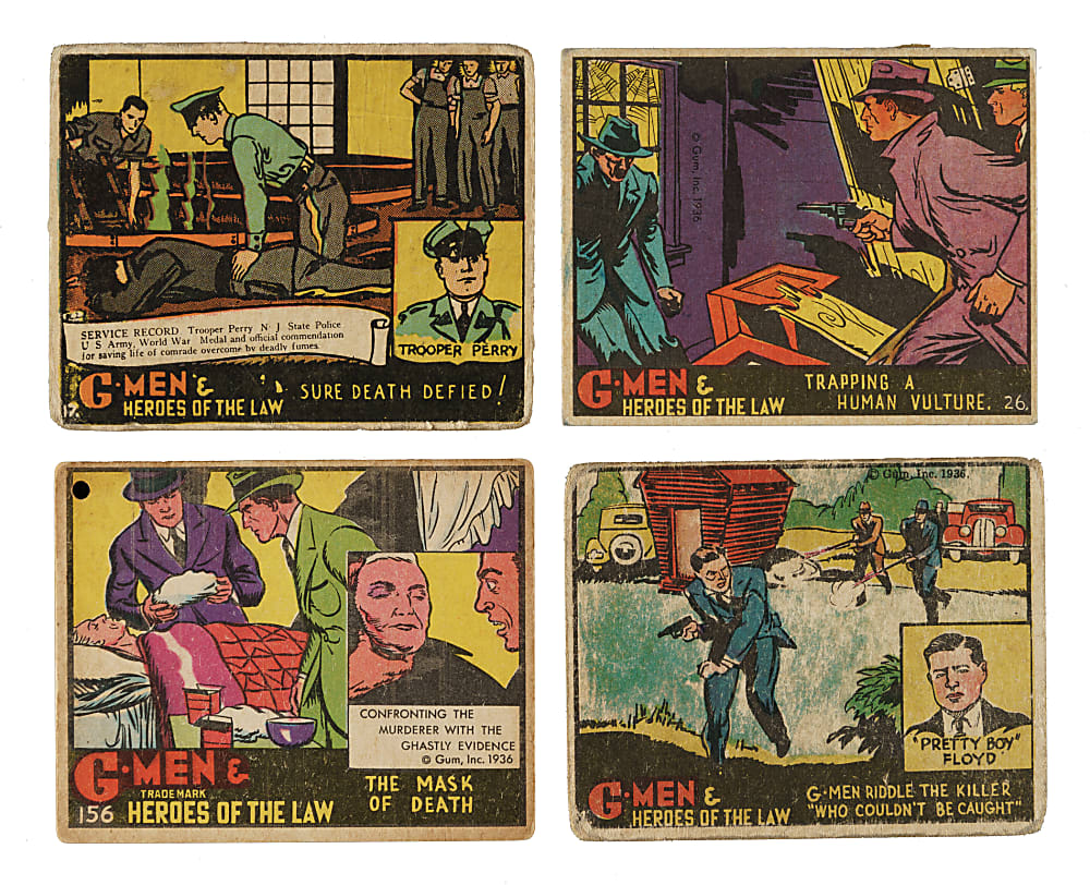 1936 R60 Gum, Inc. "G-Men & Heroes of the Law" Low-Number Collection (130)