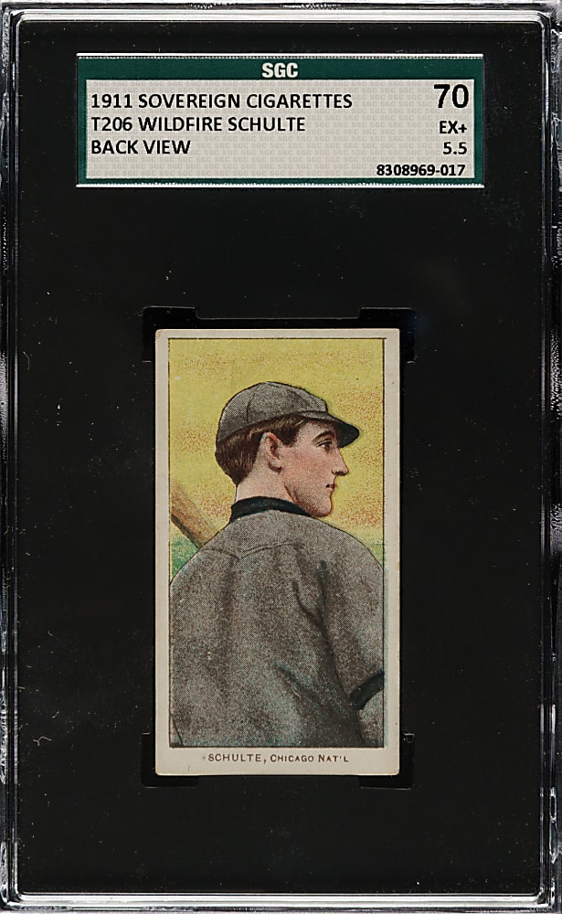 1909-1911 T206 White Border Wildfire Schulte Back View SGC EX+ 70 - Sovereign 460 Back