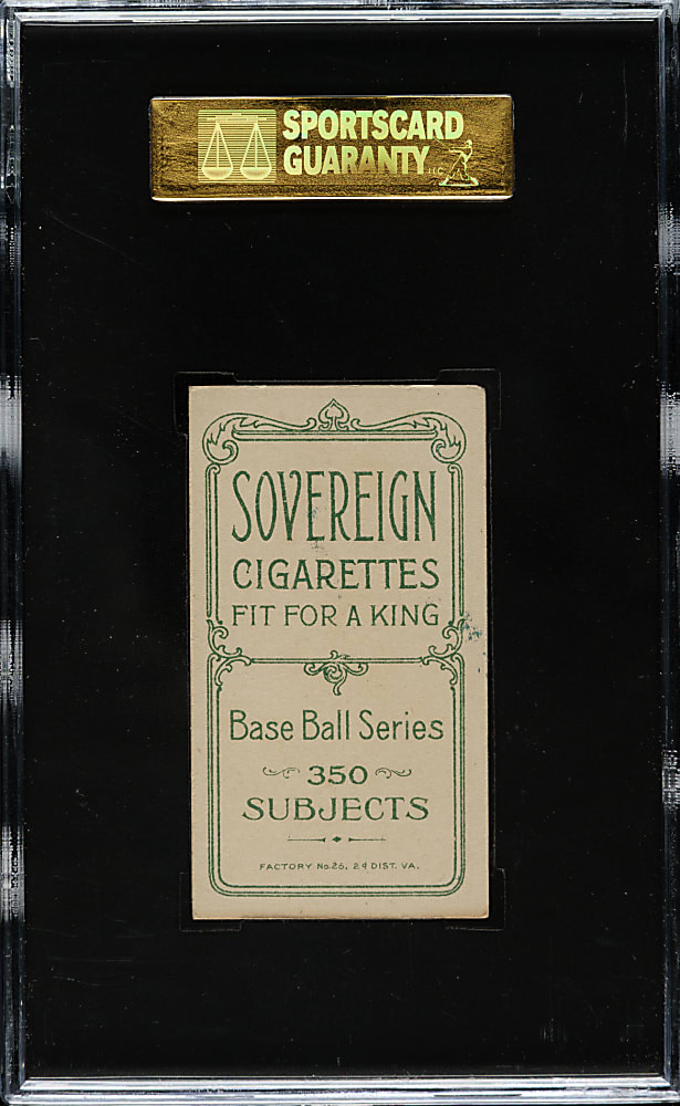 1909-1911 T206 White Border George Perring SGC EX+ 70 - Sovereign 350 Back
