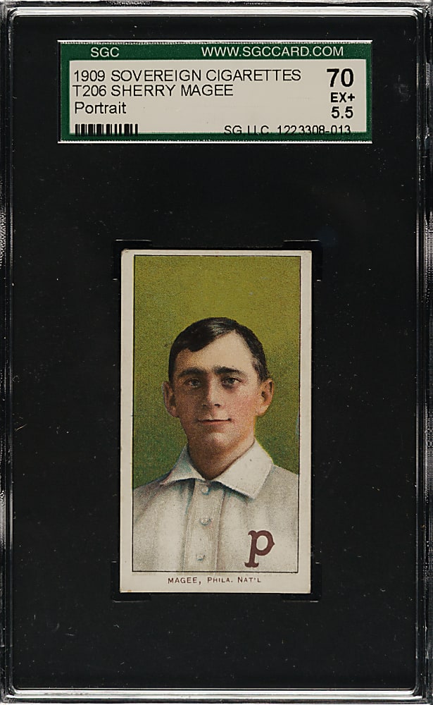 1909-1911 T206 White Border Sherry Magee Portrait SGC EX+ 70 - Sovereign 150 Back