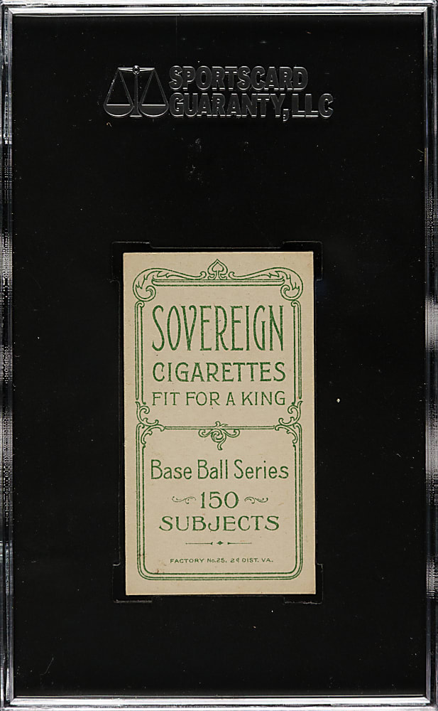 1909-1911 T206 White Border Rube Manning Batting SGC EX 60 - Sovereign 150 Back