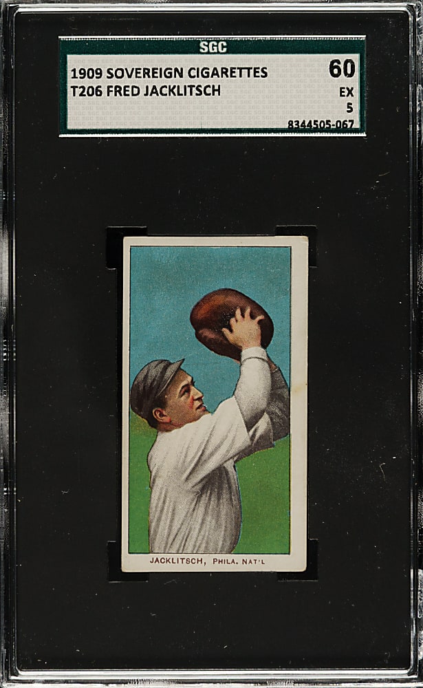 1909-1911 T206 White Border Fred Jacklitsch SGC EX 60 - Sovereign 150 Back