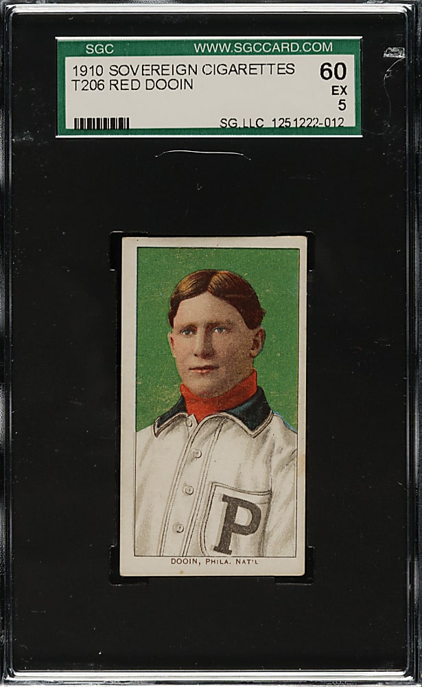 1909-1911 T206 White Border Red Dooin SGC EX 60 - Sovereign 350 Back