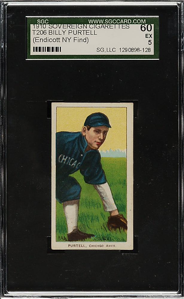 1909-1911 T206 White Border Billy Purtell SGC EX 60 - Sovereign 350 Back