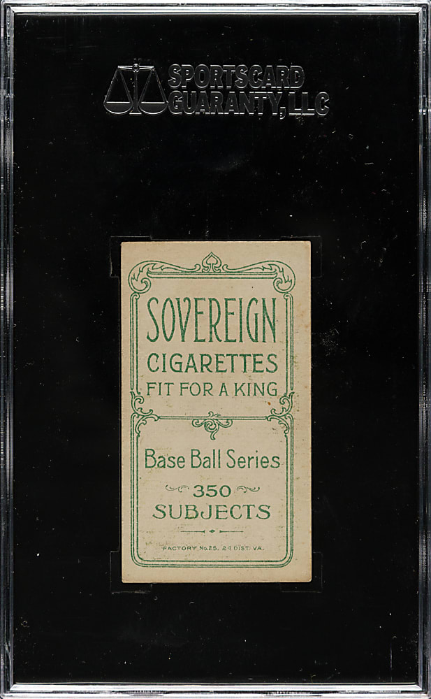 1909-1911 T206 White Border Billy Purtell SGC EX 60 - Sovereign 350 Back