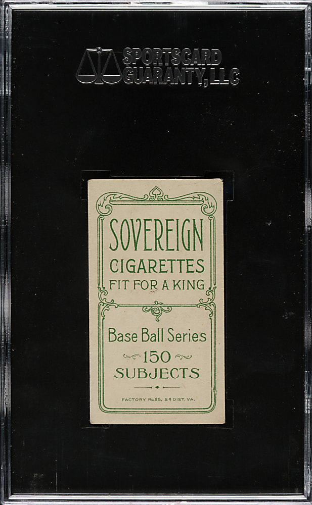 1909-1911 T206 White Border Mike Powers SGC EX 60 - Sovereign 150 Back