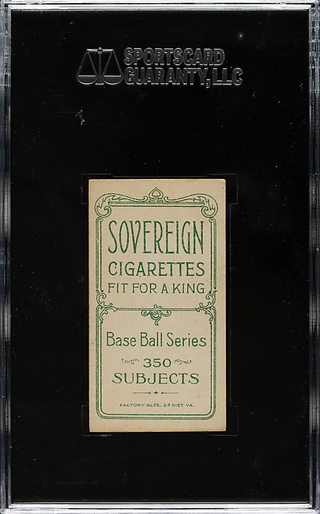1909-1911 T206 White Border Charley Carr SGC EX 60 - Sovereign 350 Back