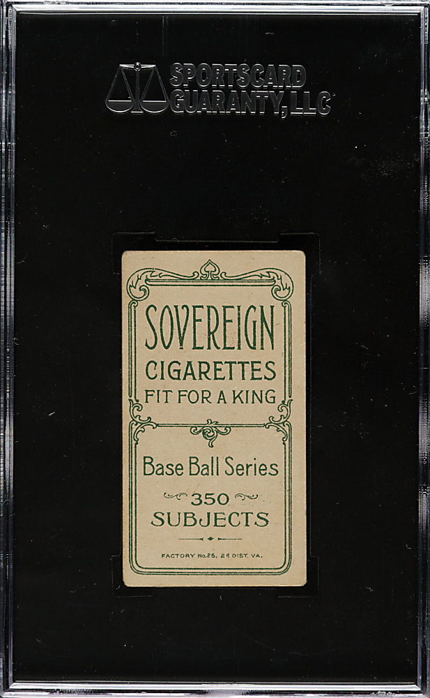 1909-1911 T206 White Border Jimmy Jackson SGC EX 60 - Sovereign 350 Back