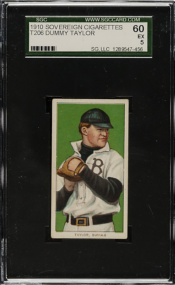 1909-1911 T206 White Border Dummy Taylor SGC EX 60 - Sovereign 350 Back