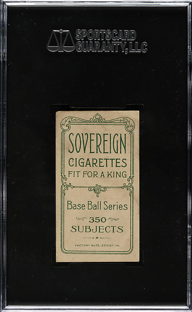 1909-1911 T206 White Border Bunk Congalton SGC EX 60 - Sovereign 350 Back