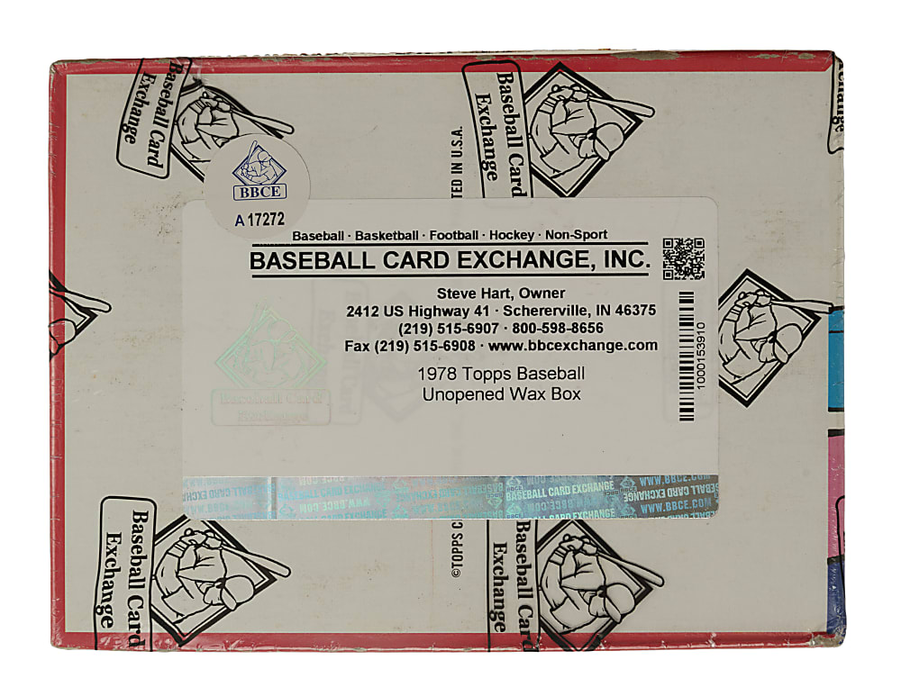1978 Topps Unopened Wax Box (36 Packs) - BBCE