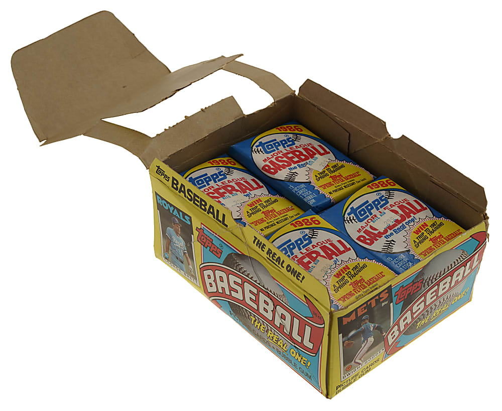 1986 Topps Near-Complete Unopened Wax Box (28/36 Packs)