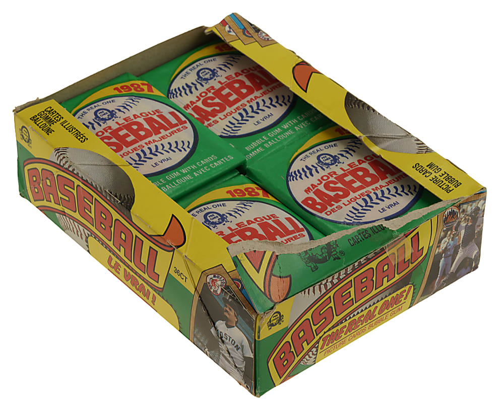1987 O-Pee-Chee Near-Complete Unopened Wax Box (29/36 Packs)