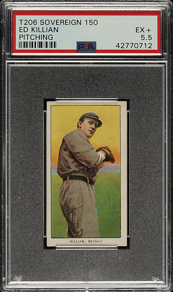 1909-1911 T206 White Border Ed Killian Pitching PSA EX+ 5.5 - Sovereign 150 Back