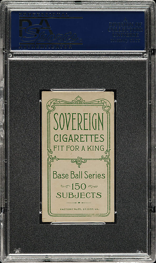 1909-1911 T206 White Border Frank Bowerman PSA EX 5 - Sovereign 150 Back