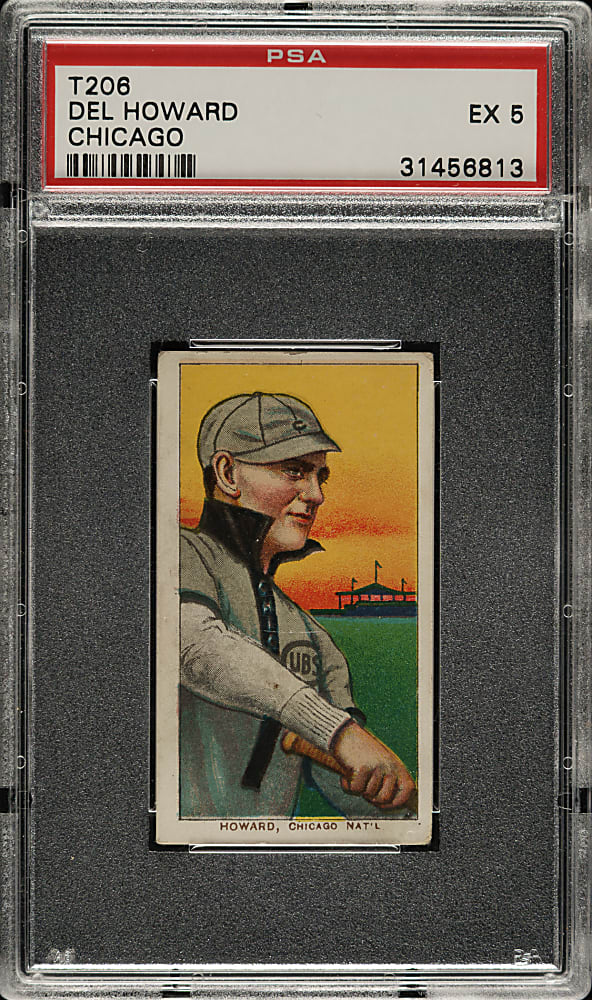 1909-1911 T206 White Border Del Howard PSA EX 5 - Sovereign 350 Back