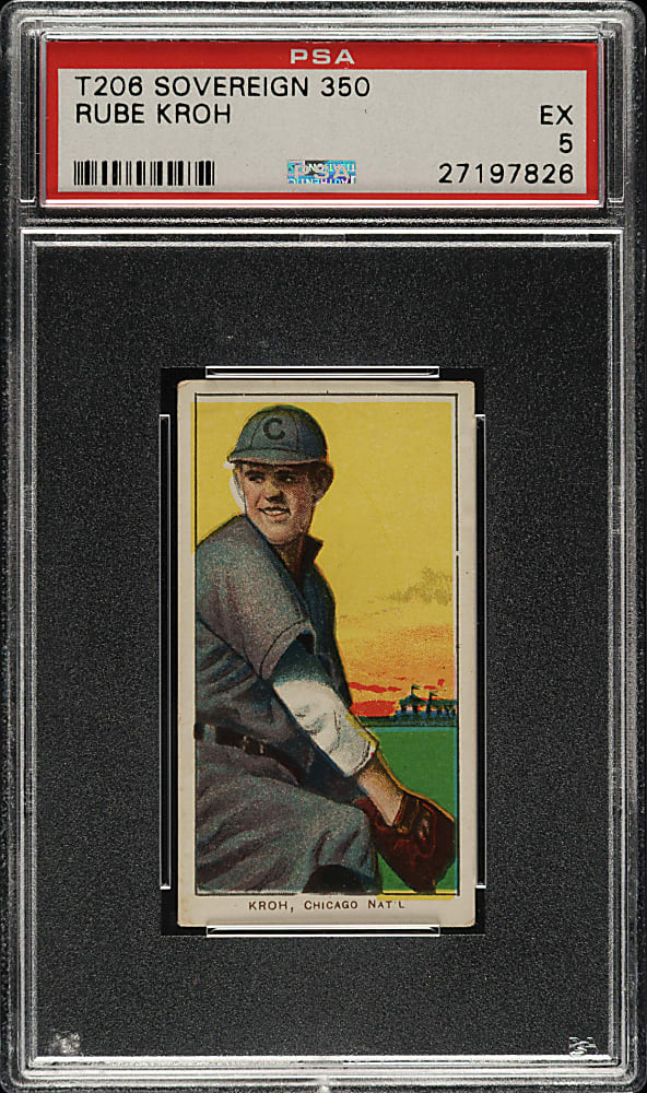 1909-1911 T206 White Border Rube Kroh PSA EX 5 - Sovereign 350 Back