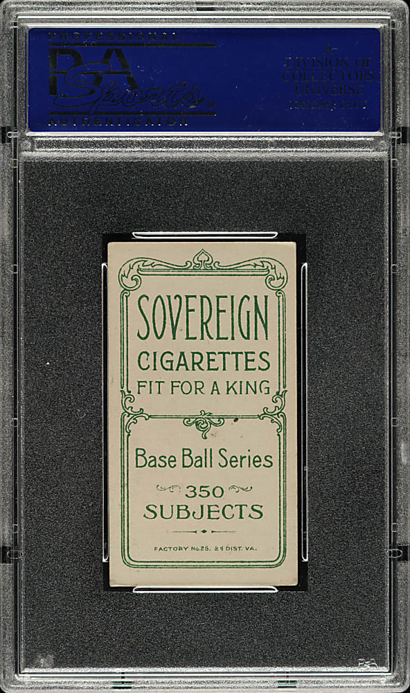 1909-1911 T206 White Border Jimmy Sheckard No Glove Showing PSA EX 5 - Sovereign 350 Back - Highest Graded!