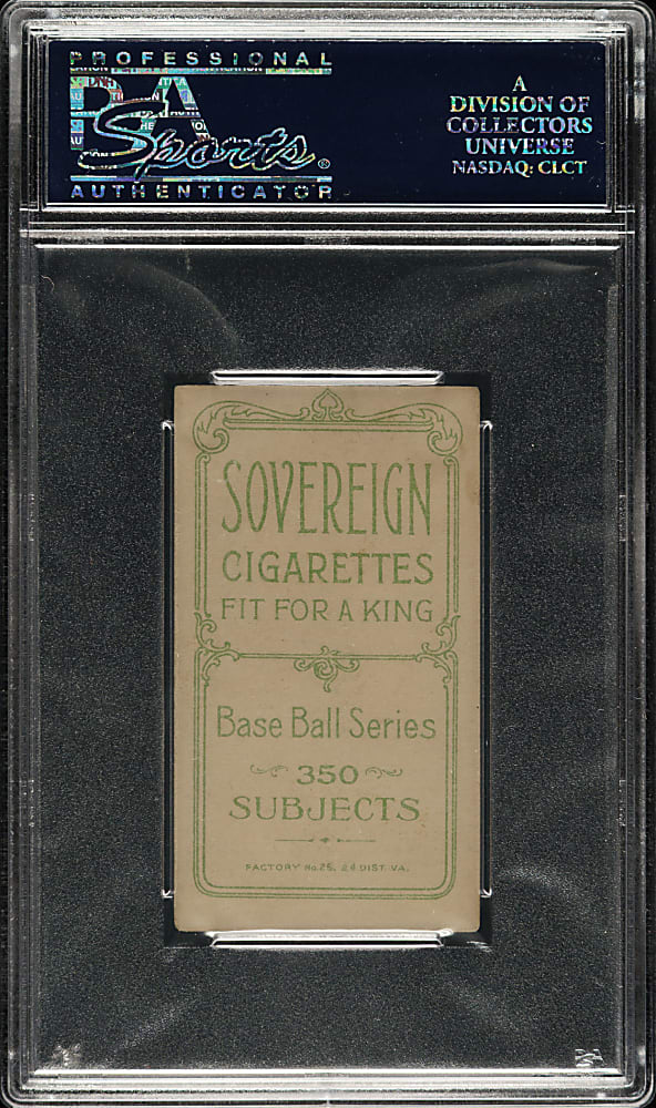 1909-1911 T206 White Border Harry Steinfeldt with Bat PSA EX 5 - Sovereign 350 Back - 1 of 2 - Highest Graded!