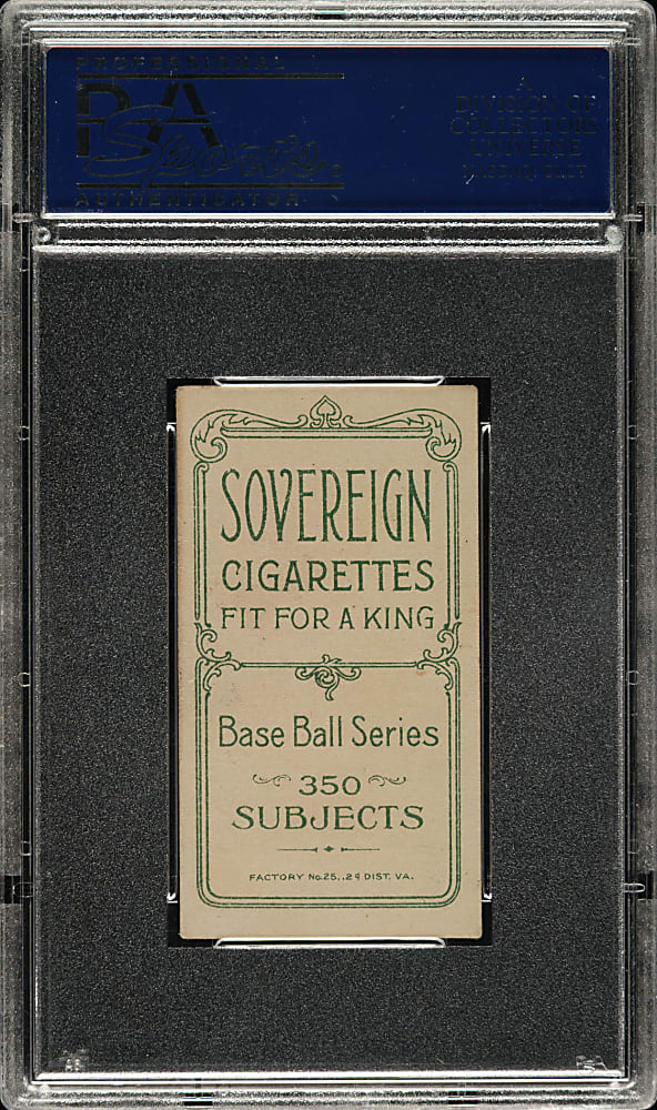 1909-1911 T206 White Border Lou Fiene Throwing PSA EX 5 - Sovereign 350 Back