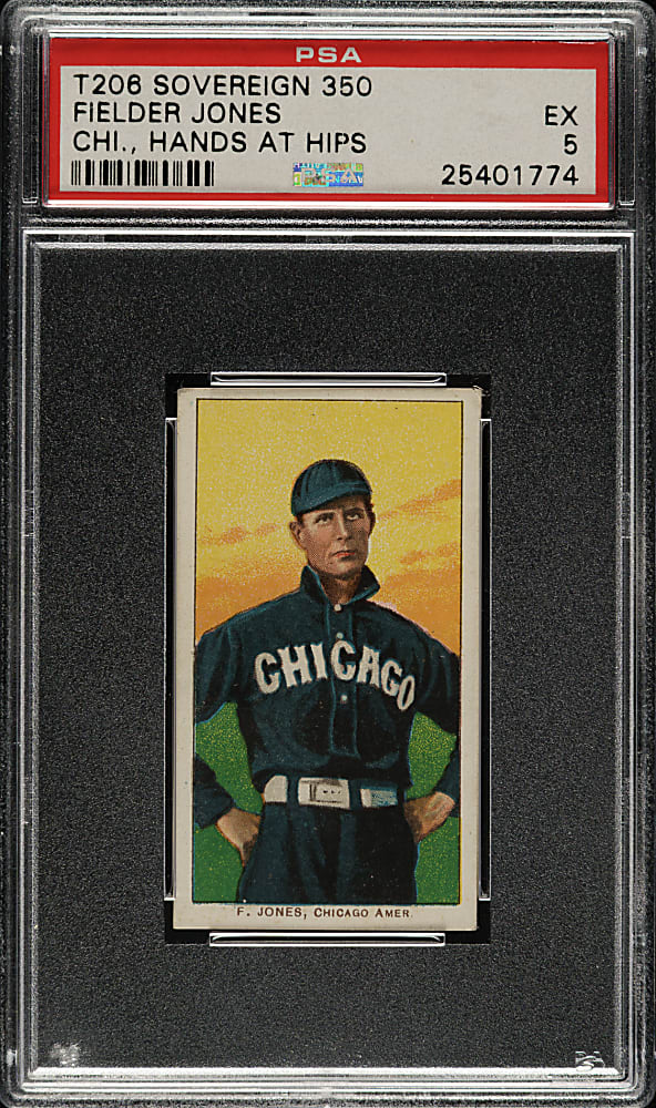 1909-1911 T206 White Border Fielder Jones Hands at Hips PSA EX 5 - Sovereign 350 Back