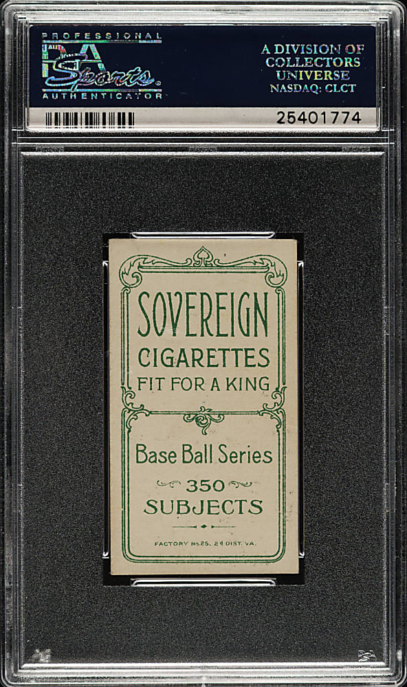 1909-1911 T206 White Border Fielder Jones Hands at Hips PSA EX 5 - Sovereign 350 Back