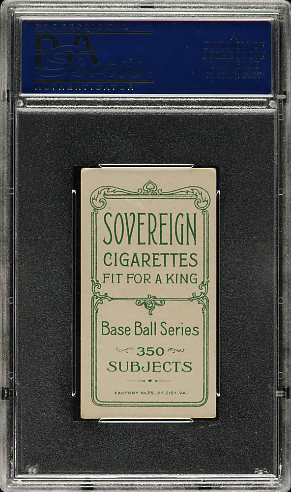 1909-1911 T206 White Border Art Devlin PSA EX 5 - Sovereign 350 Back