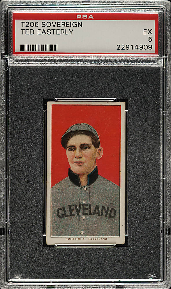 1909-1911 T206 White Border Ted Easterly PSA EX 5 - Sovereign 350 Back