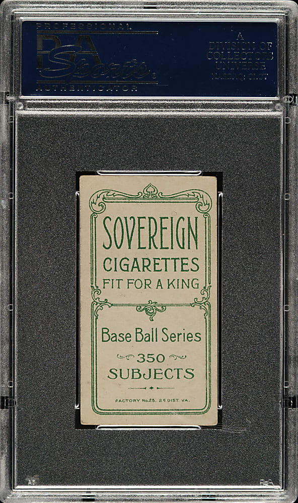 1909-1911 T206 White Border Glenn Liebhardt PSA EX 5 - Sovereign 350 Back