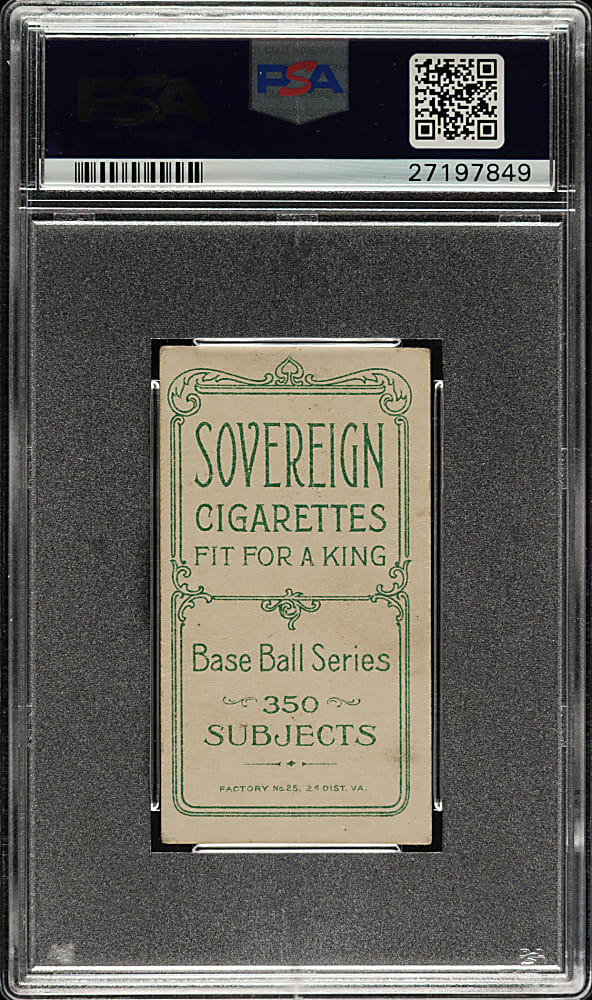 1909-1911 T206 White Border Dode Paskert PSA EX 5 - Sovereign 350 Back