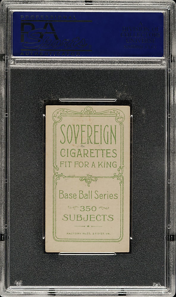 1909-1911 T206 White Border Joe Doyle N.Y. Hands Above Head PSA EX 5 - Sovereign 350 Back