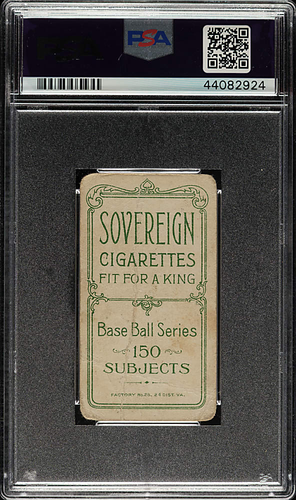 1909-1911 T206 White Border Charlie Hemphill PSA POOR 1 - Sovereign 150 Back