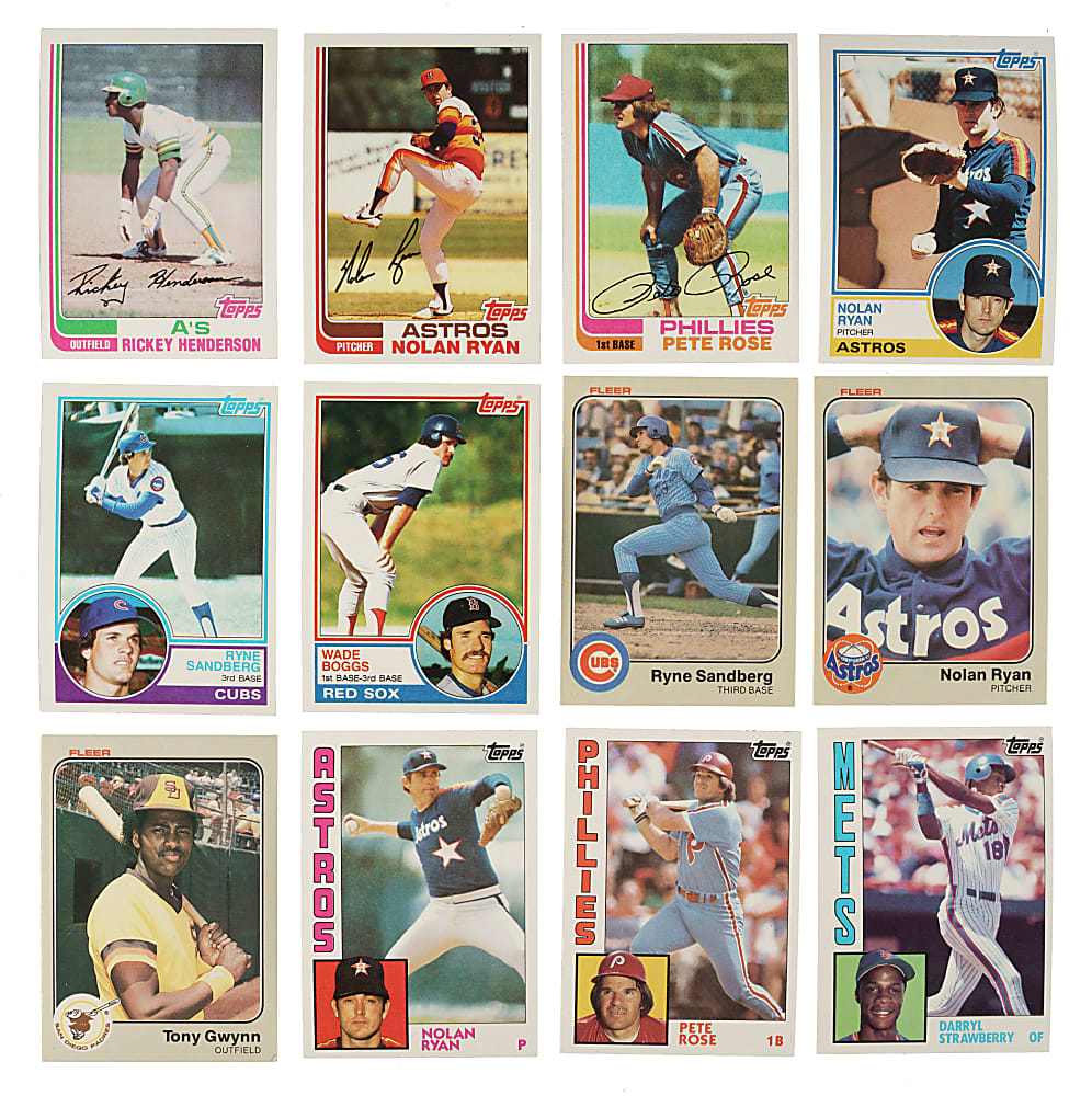 1982 to 1984 Topps and Fleer Complete Set Collection (4 Sets, 3,036 Cards)