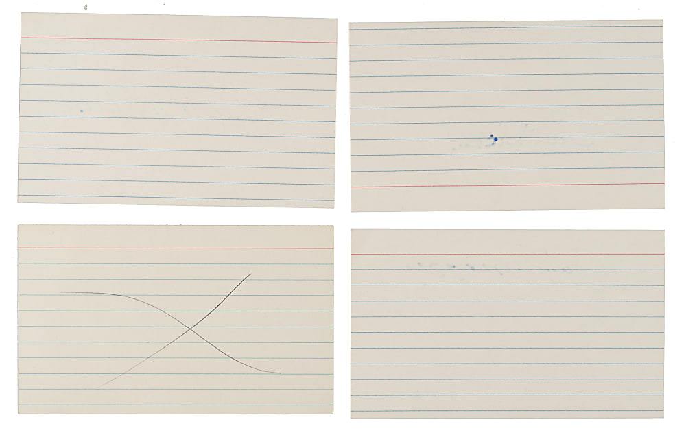 Hall of Fame Signed Index Card Collection (4) Including Joe DiMaggio and Stan Musial