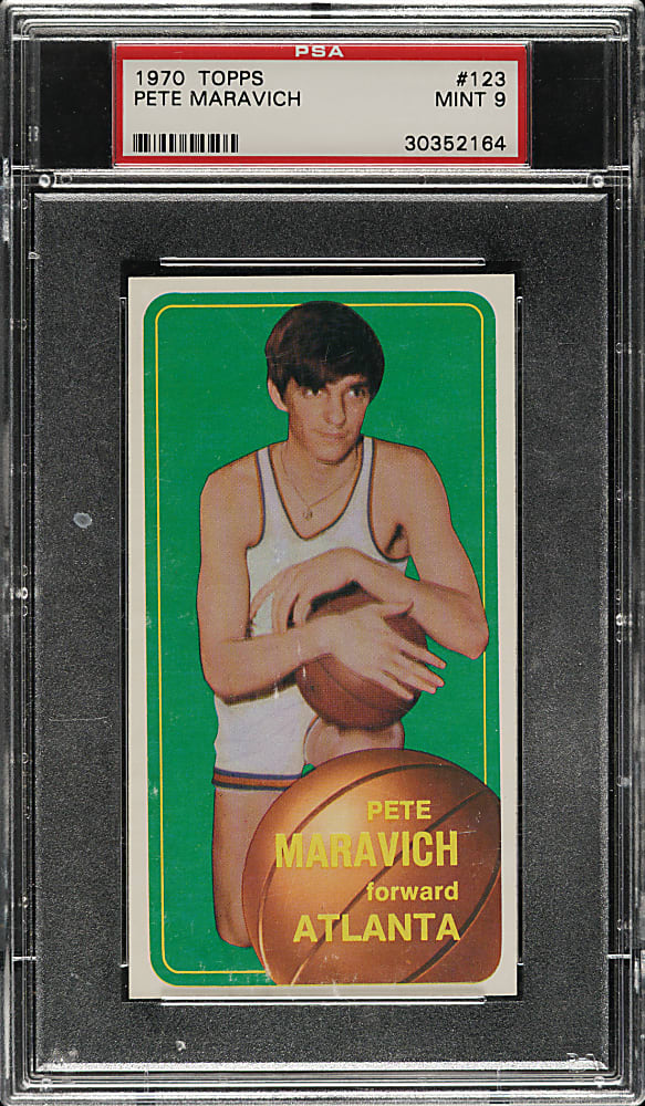 1970-1971 Topps Basketball #123 Pete Maravich Rookie PSA MINT 9