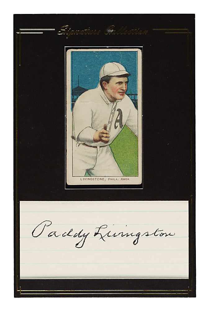 1909-1911 T206 White Border Paddy Livingston with Cut Signature