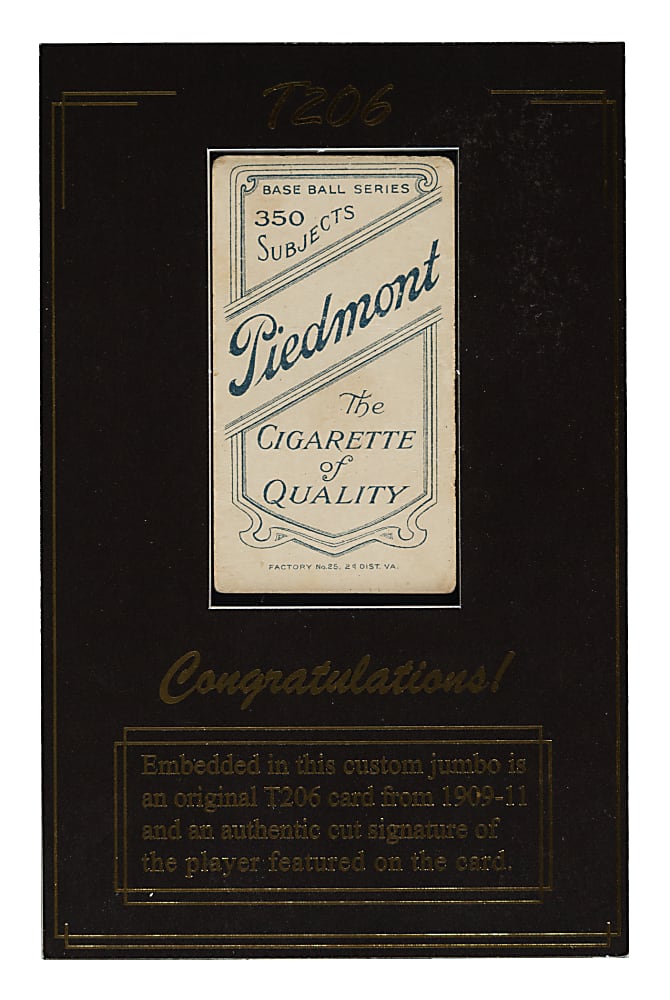 1909-1911 T206 White Border Paddy Livingston with Cut Signature