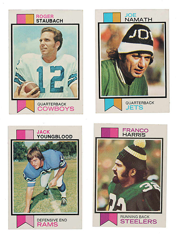 1973 Topps Football Complete and Partial Set Pair (2 Sets, 832 Cards) Plus Near-Complete Team Checklists (24/26) and 230 Duplicates