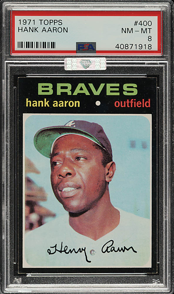 1971 Topps #400 Hank Aaron PSA NM-MT 8 (MBA Silver Diamond)