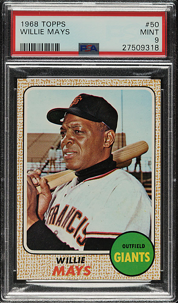1968 Topps #50 Willie Mays PSA MINT 9