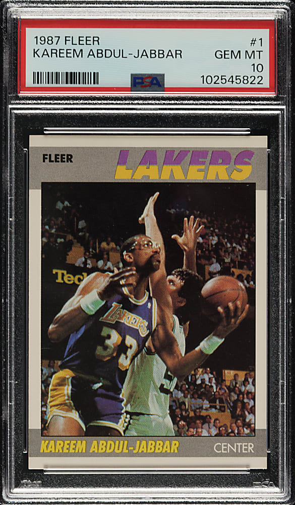 1987-1988 Topps Basketball #1 Kareem Abdul-Jabbar PSA GEM MINT 10