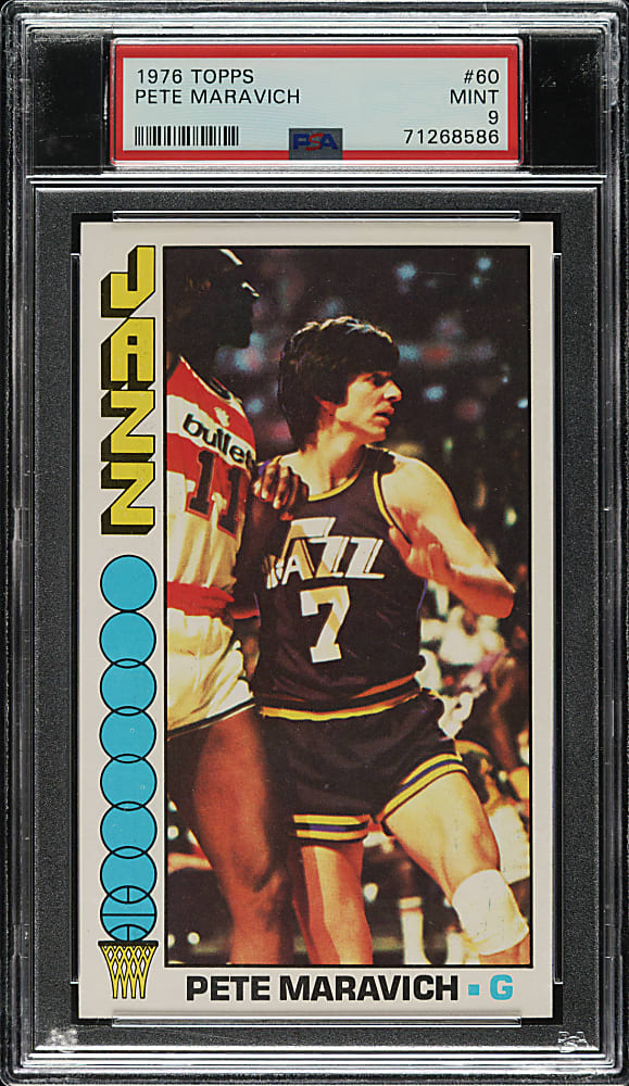 1976-1977 Topps Basketball #60 Pete Maravich PSA MINT 9