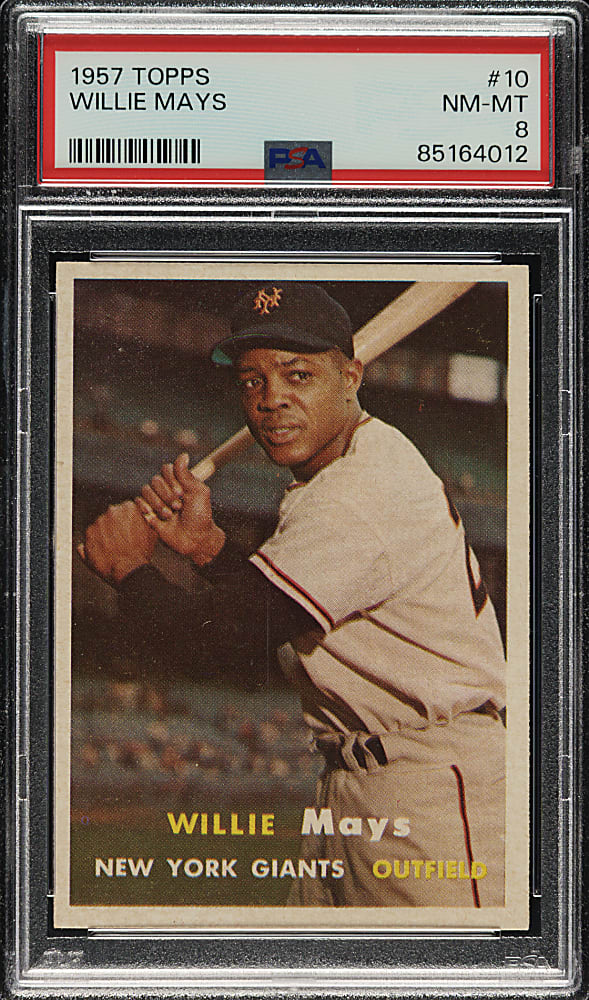 1957 Topps #10 Willie Mays PSA NM-MT 8