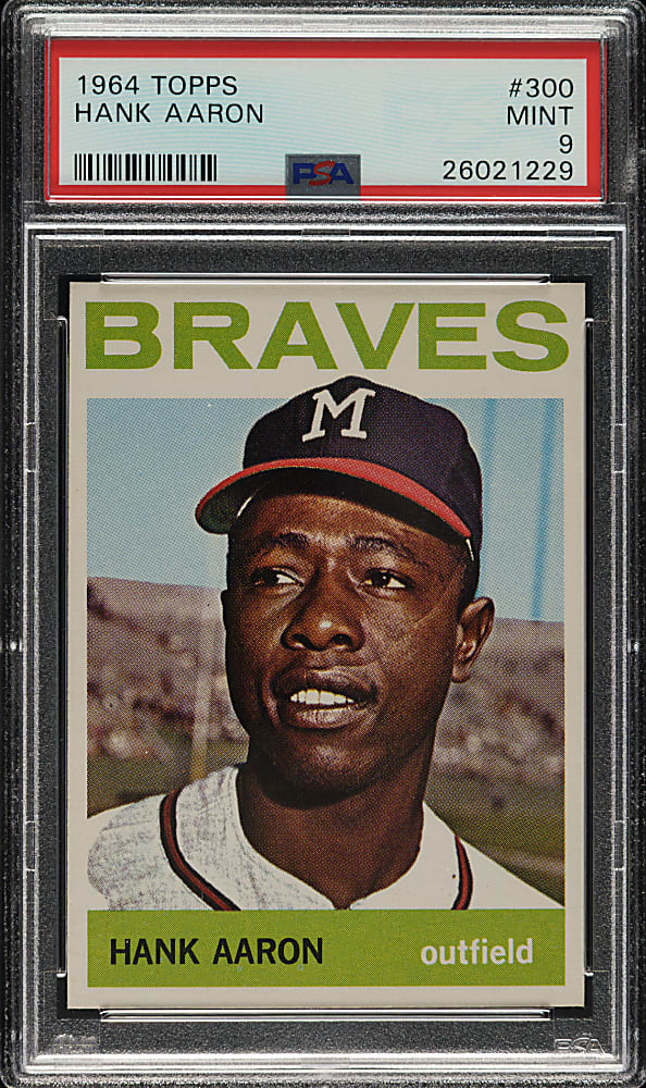 1964 Topps #300 Hank Aaron PSA MINT 9
