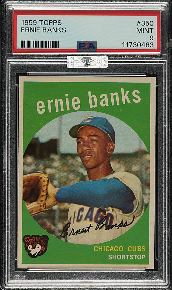 1959 Topps #350 Ernie Banks PSA MINT 9 (MBA Silver Diamond)